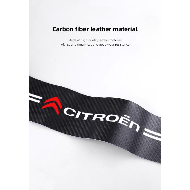 Carbon Fiber Car Door Plate Threshold Protector Sticker For Citroen C4 C3 C5 C1 Jumpy Saxo Berlingo Grand Picasso Cactus C2 Interior Mirrors 6