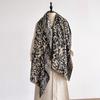 Luxury Winter Leopard Two-Sided Cashmere Jacquard Scarves High Quality Women Thicken Wrap Shawl Ladies Wool Pashmina Scarf