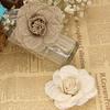 2/3/5pcs 9cm Handmade Jute Hessian Burlap Rose Flowers Vintage Rustic Wedding Decoration Jute Christmas Decorations for Home