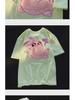 Women's Retro Cute Rabbit Flocked Short Sleeve T-Shirt - Pure Cotton Summer Couple Top