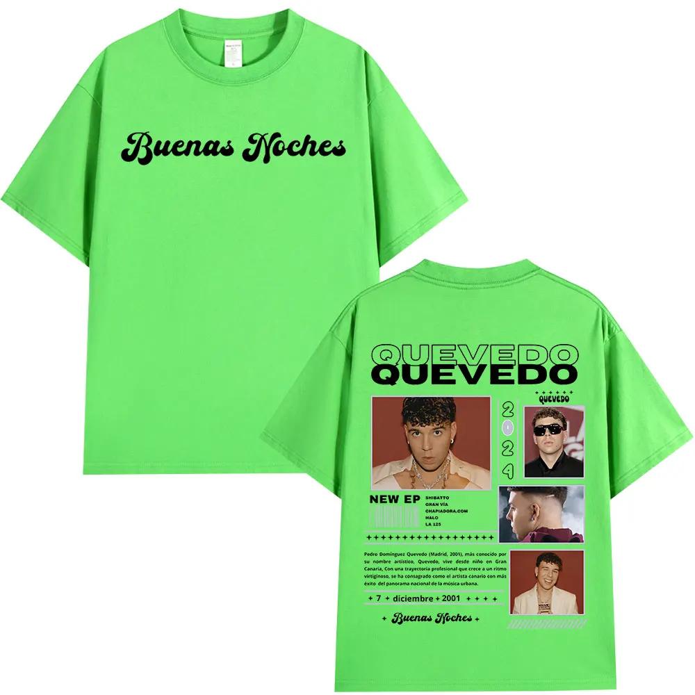 Quevedo Good Nights Tour 2025 Rapper T-shirt, High Quality T-shirts for Men and Women, Oversized Cotton T-shirt, Short Sleeve