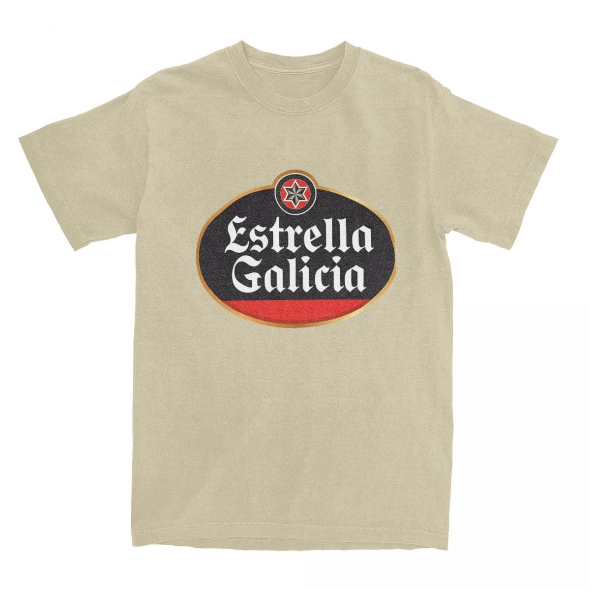GUOYAN TOP Estrella Galicia Bier Spanje T-shirt Heren Lagerbier Vintage Katoenen T-shirts Zomer Ronde Hals T-shirt Oversized Kleding 4XL