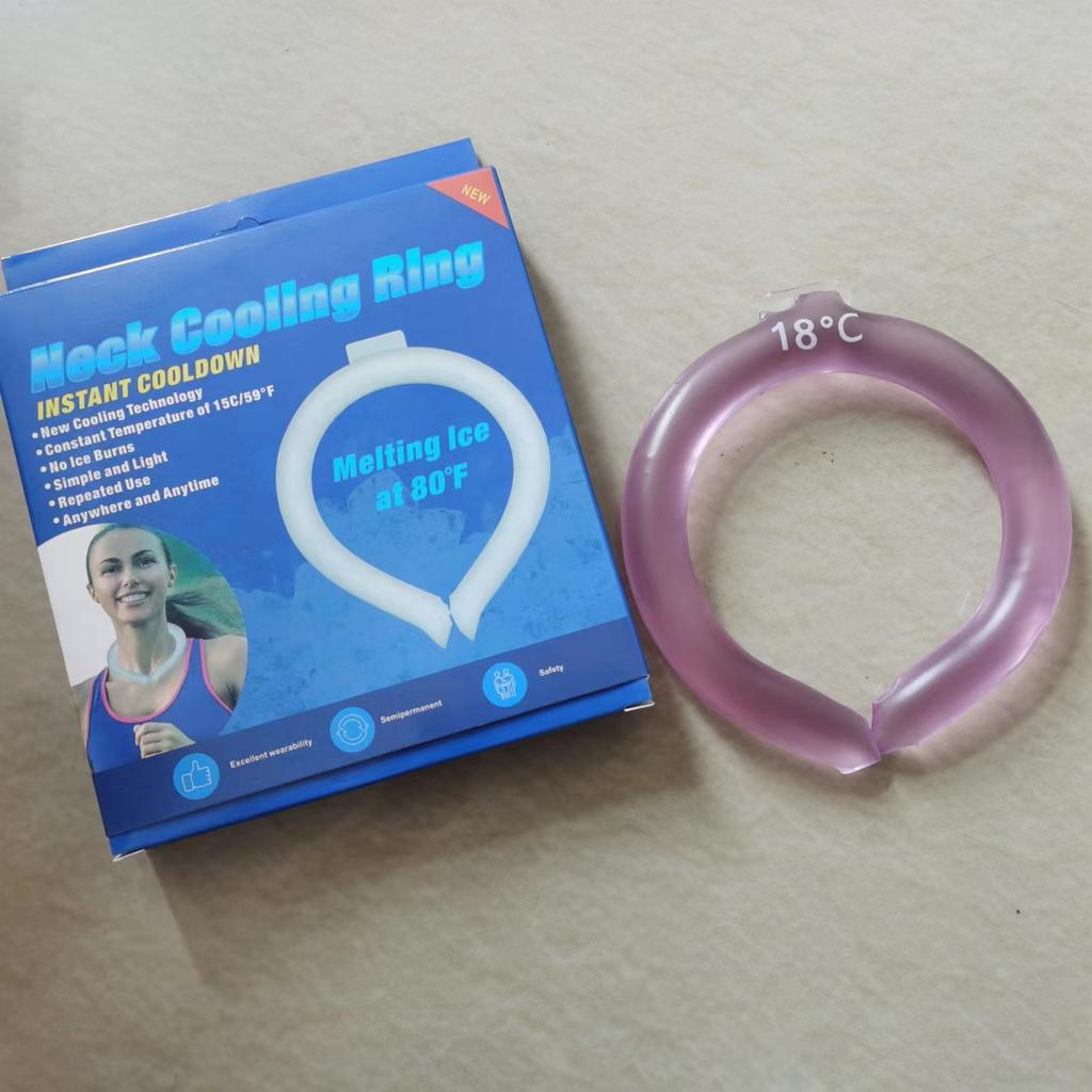 Summer Second-generation Ice Ring, Cold Ring Hanging Neck Cooling Ring, Outdoor Heatstroke Ice Neck Ring, Ice Collar, Cool Collar