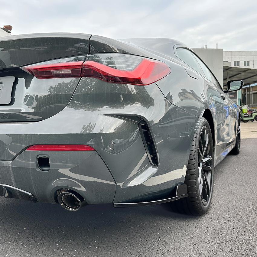 2Pcs For BMW 4 Series G22 G23 M Sport 2020-2024 Rear Bumper Lip Side Spoiler Corner Protector Diffuser Splitter Body Kit