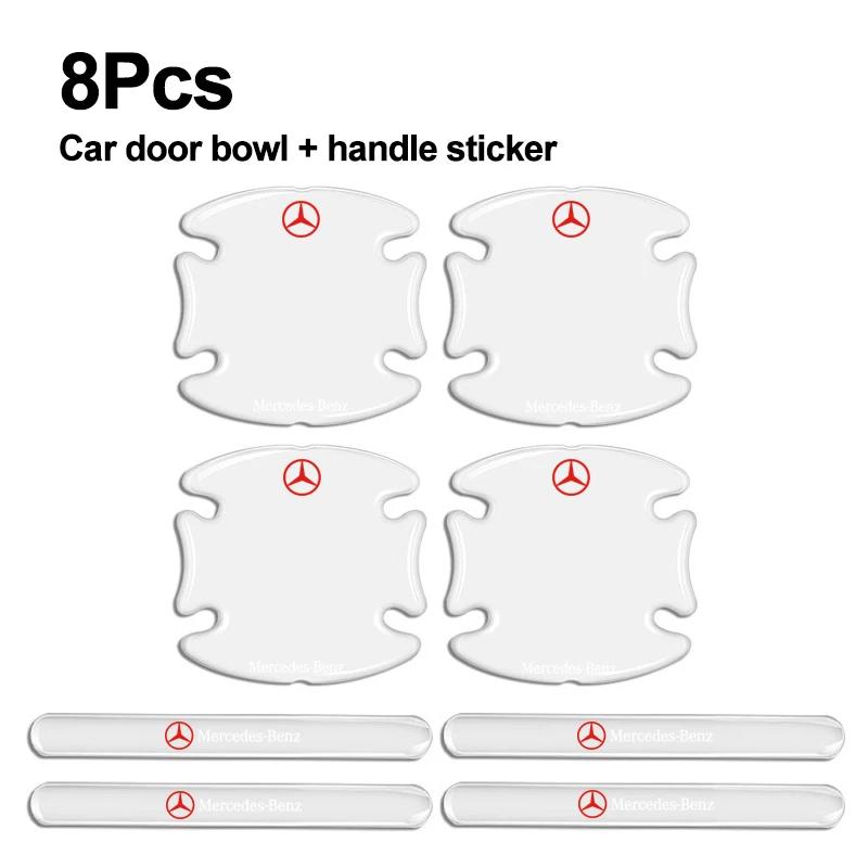 

GLC GLB 4/8Pcs Car Door Bowl Film Handle Sticker Protector Cover For Mercedes Benz AMG W169 W177 W204 W213 W214 W221 W222 Brabu