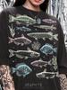 Vintage Fish Chart 90S Graphic Style Comfort Colors® Tshirt, Retro Fisherman Angler Faded Tees, Nature Y2K Streetwear Fishing Gift,