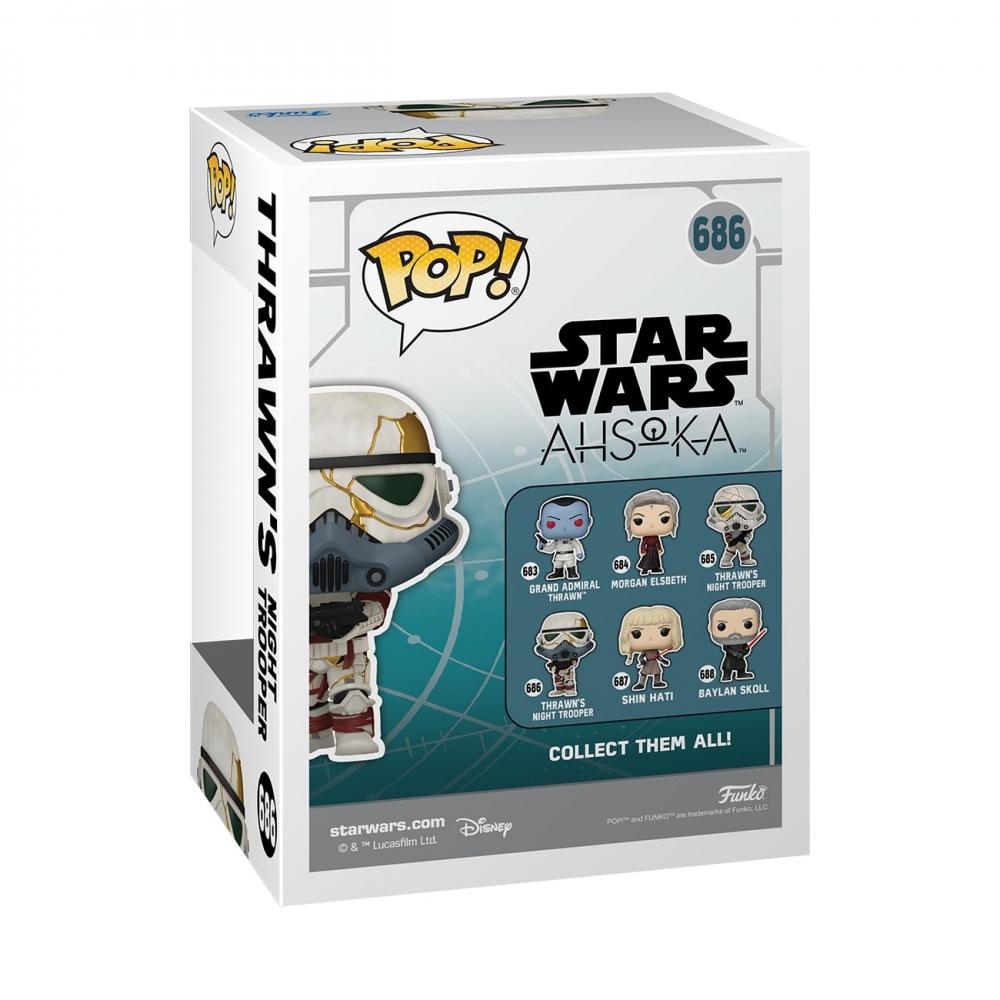 Star Wars Ahsoka Throne Night Trooper Z NIEBIESKIM USTNIKIEM Figurka Star Wars Funko POP Funko