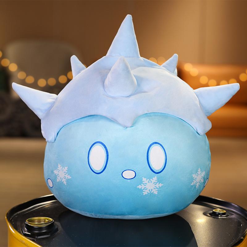 35-60Cm Kawaii Genshin Impact Slime Pluche Speelgoed Anemo Hydro Geo Gevuld Slime Poppetje Pluche Knuffels Sierkussen Kussen Cadeaus Voor Kinderen 40-45cm