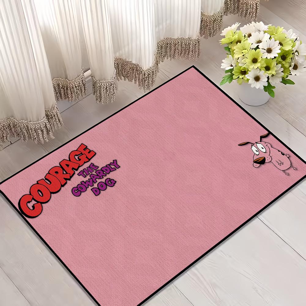 

Cartoon C-Courage the C-Cowardly Dog Funny Door Mat For Bedroom Decoration Kitchen Bath Carpet House Absorbent Rug Foot Non-slip SJR40x60CM