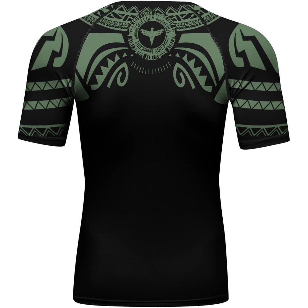 Red Plume Mens 3D Digital Printing Short Sleeve T-Shirt Outdoor Running Yoga Fitness Tight Shirt for Men
