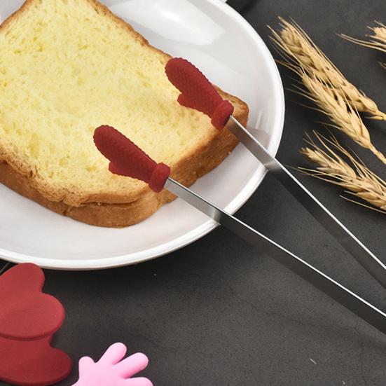 Food Clip Portable Mini Silicone Hand Shape Pancakes Cookies Tongs Serving Clips Kitchen Gadgets