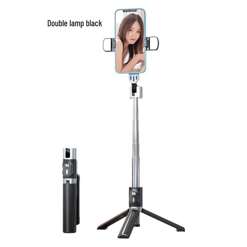 Enhanced Non-Slip Selfie Stick Tripod with Dual Fill Lights for Travel and Live Streaming