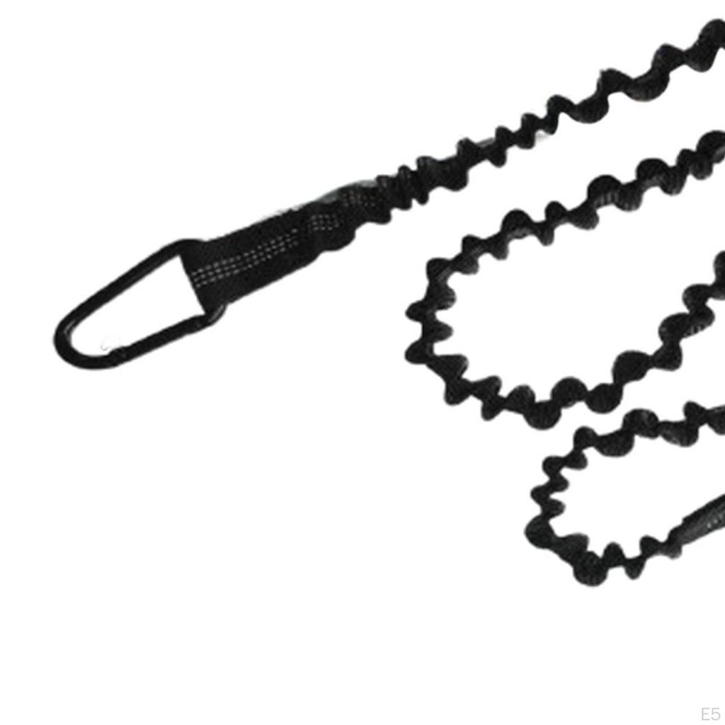 Kayak Paddle Leash Retractable Bungee Cord Fishing Pole Tether Secure Lanyard Rope for SUP