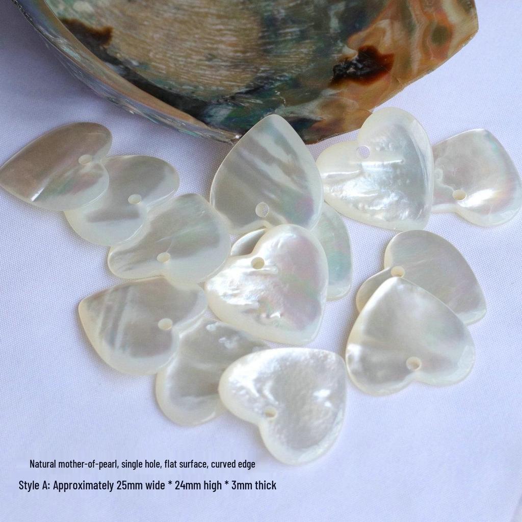 25mm Mother-of-Pearl Heart Pendant for DIY Jewelry & Accessories