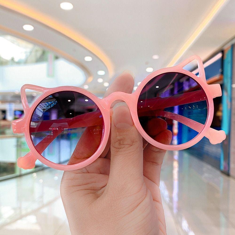 Retro Circular Frame Kids Sunglasses Uv400 Protection Ocean Lenses Summer Shades Beach Travel Streetwear Eyewear For Boy & Girl