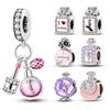 Copper Perfume Bottle Charms Beads Fit Original Bangle Bracelet Pendants Dangle Diy Jewelry Gift For Women