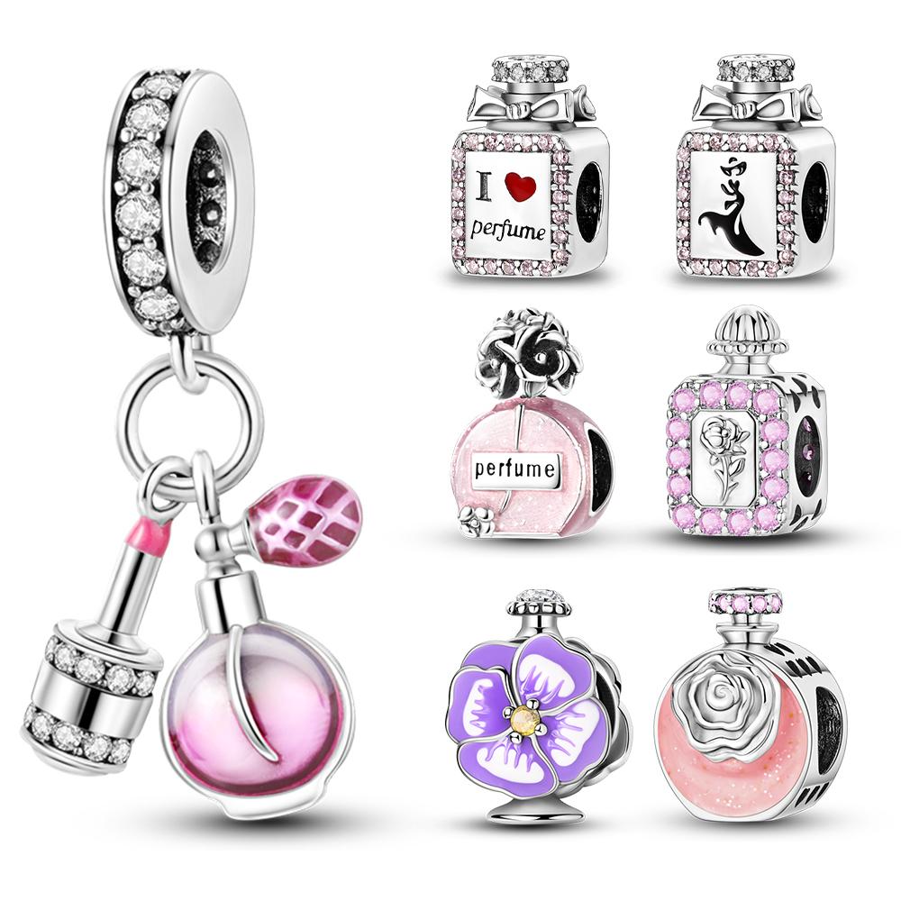 copper Perfume Bottle Charm Bead Charms Bead Charms Compatible With Authentic Bangle Bracelets Pendants Dangle Diy Jewellery Gift Ideal For Women
