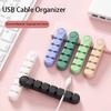 46 Wire Slot Usb Cable Organizer Management Wire Holder Cable Winder Tidy Silicone Clips For Mouse Keyboard Earphone Protector