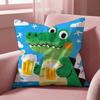 Animal Cute Crocodile Cushion Cover MultiScene Pillow Cover for Home  Car  Reversible Soft  Durable for Daily Use