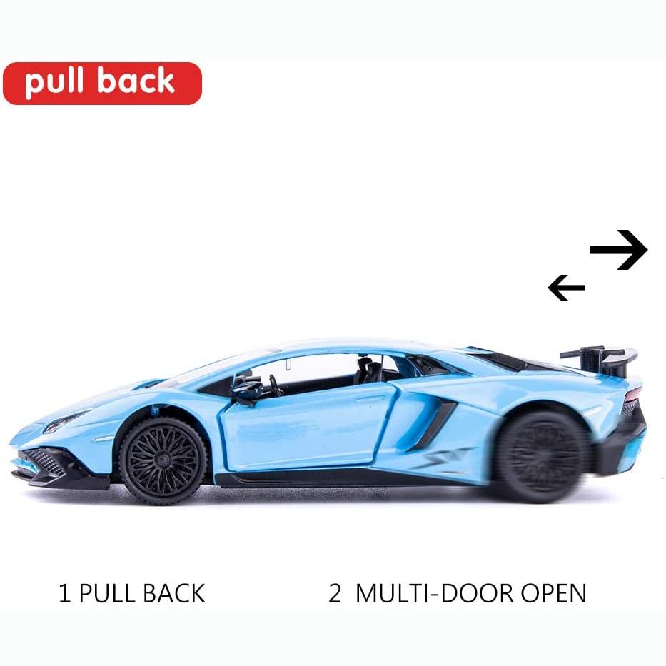 1/36 Scale Lambo Aventador LP700-4 Diecast Car Model Toy, Zinc Alloy Pull Back Vehicle for Kids Adults Gift Collection