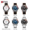 OFNS Top Brand New Man Simple Business Quartz Watch Calendar Luminous Waterproof Watch Fashion One-way Rotating Bezel Mens Watch