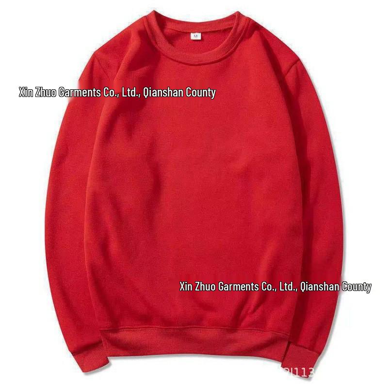 Unisex volná fleecová mikina s kulatým výstřihem - Podzimní/Zimní ležérní oblečení