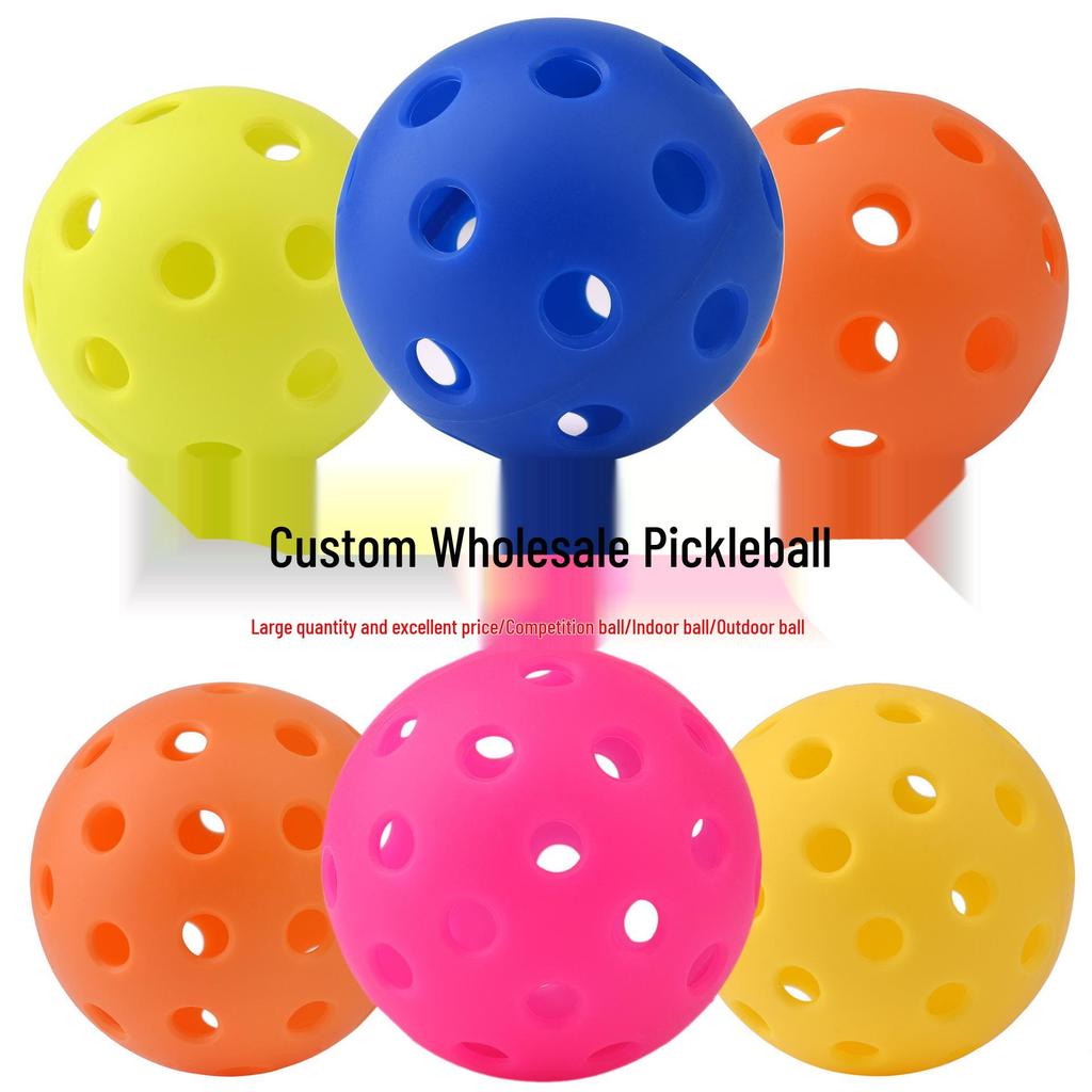 Pickleball Paddle Set: 40-Hole 74mm Indoor/Outdoor, High-Elasticity, Durable Plastic Ball with 26-Hole Design