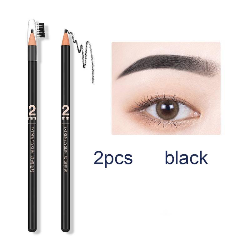 Creionul pentru sprâncene pentru femei cu fir de tragere este impermeabil și rezistent la vopsea