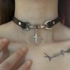 Versatile Leather Chokers Necklace With Detachable Crosses Charm Gift Ready Jewelry Items