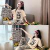 Girls' Cartoon Short-Sleeve Summer Pajama Set - Three-Piece for Kids & Teens