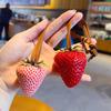 Kreativer Realistischer Erdbeer-Schlüsselanhänger 3D-Frucht-Schlüsselhalter Auto-Schlüsselanhänger Frucht Vielseitige Taschen Anhänger Dekoration Geschenke