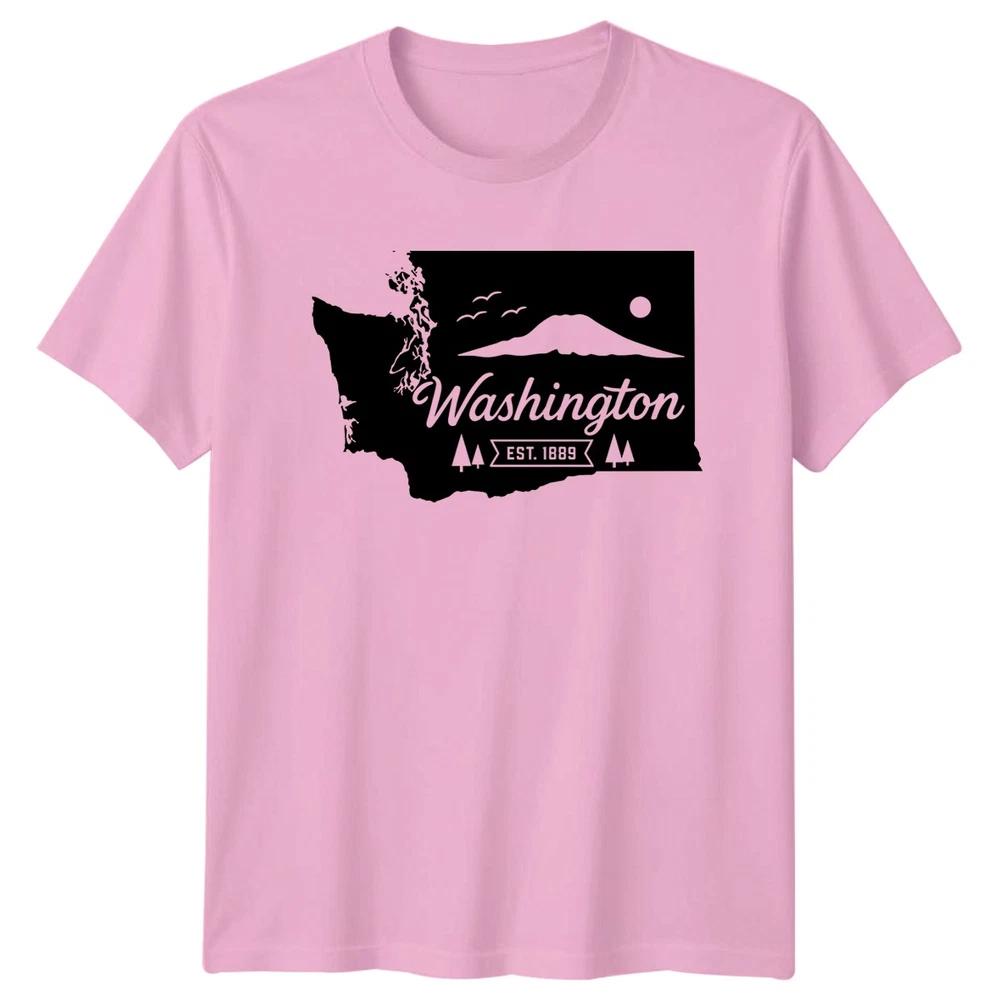 Washington EST 1889 US States Unisexs TShirt Unisexs Tee Graphic Unisex Top