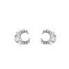 Super Flash Light Luxury High-End Sense Exquisite Diamond Earrings, Simple Design Sense Moon Love Full Of Diamond Earrings Women
