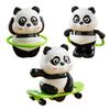 3pcs Manual Wind Up Panda Figurine with Sport Theme Design for Children Playtimes Sensory Development Activity Toy