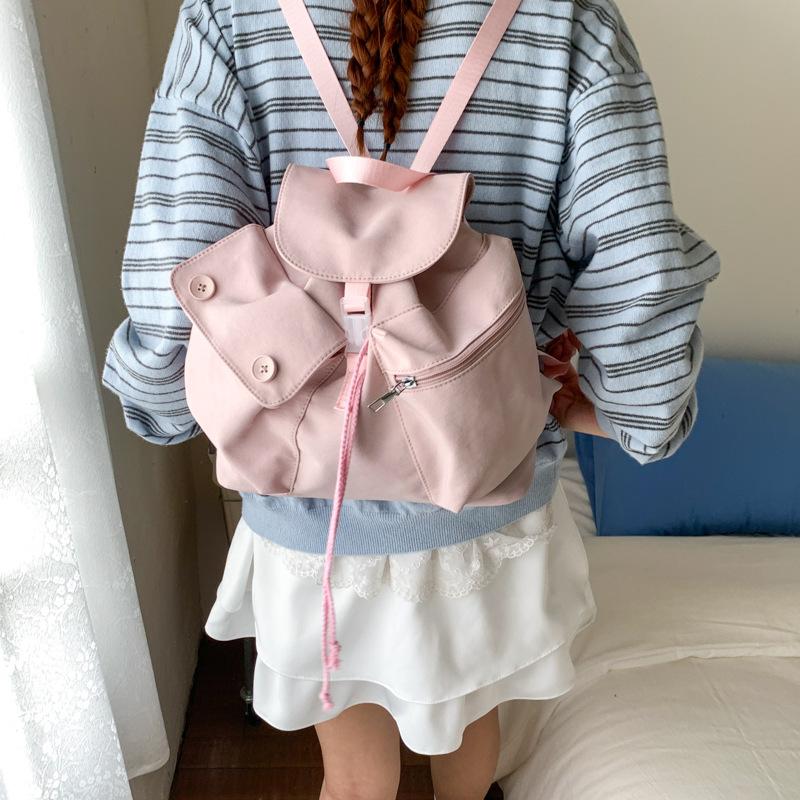 Versatile fresh and lightweight cloth bag women's new summer casual fashion backpack travel small backpack