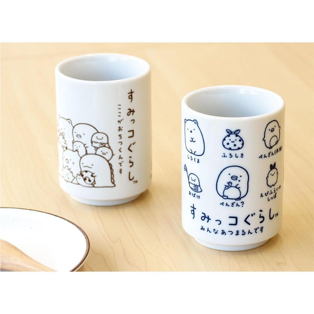 Tees Factory Sumikko Gurashi Polar Bear Penguin Tonkatsu Cat Lizard Fried Shrimp Tail Tapioca Furoshiki Zassou Fake Snail Teacup Zazura 220ml