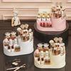 Makeup Organizer Countertop with Drawer 360 Rotating Brush Holder Storage Large Capacity Skincare Cosmetic Display Cases