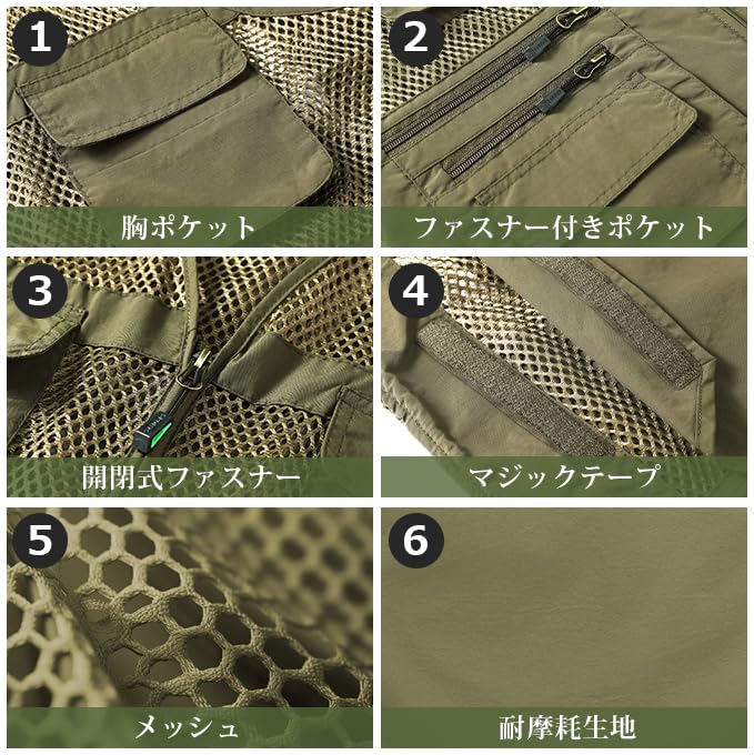 YOUTHUP Fishing Vest with Detachable Multifunctional for Outdoor and Plus Summer Men's Mesh, Back, Work, Activities, Fishing, Photography,