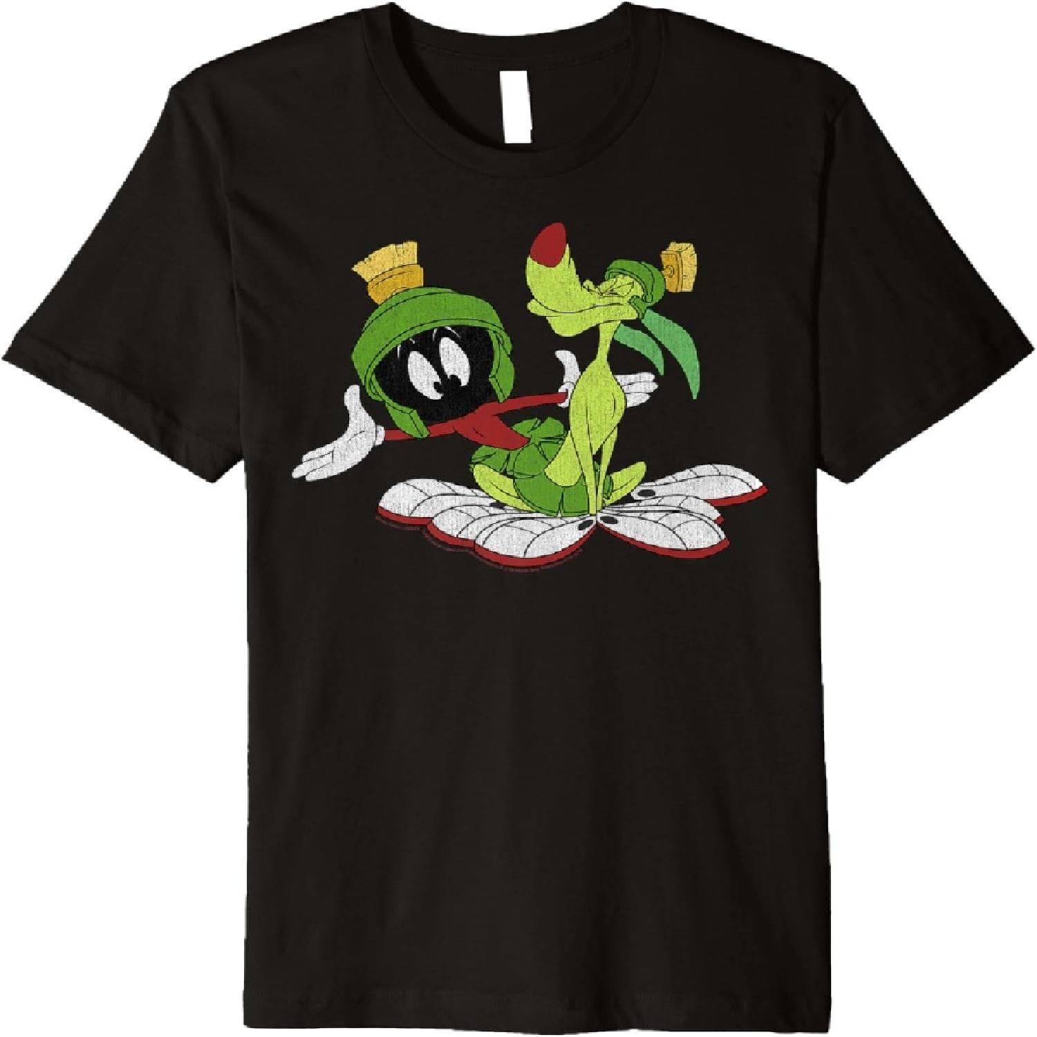 Looney Tunes Marvin The Martian And K-9 Portrait Premium T-Shirt S