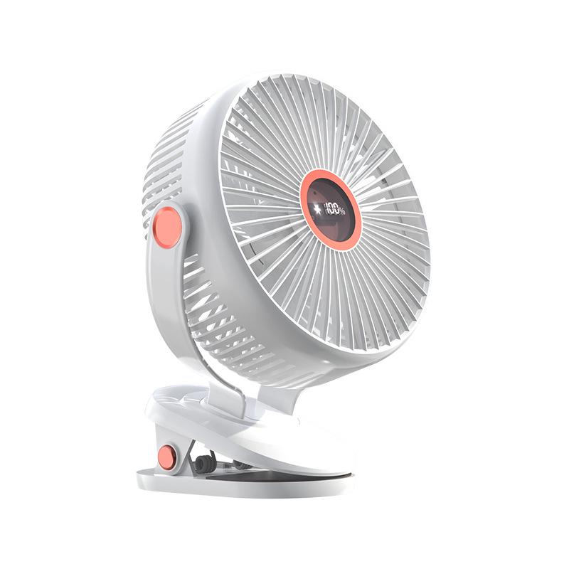 8-Inch USB Atmosphere Light Clip Fan: Silent, High-Wind, Ideal for Home or Office Desktops.