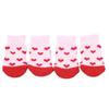 4Pcs/set Pet Dog Socks Anti-Slip Knitted Small Dogs Thick Warm Paw Protector Cute Puppy Cat Indoor Wear Boot Dog Socks