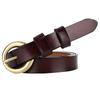 Genuine Womens Leather Belt With Alloy Buckle And Retro Look For Stylish Outfits