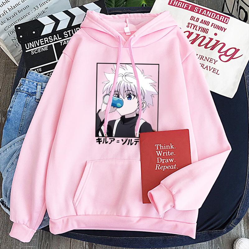 Killua full-time hunter HUNTER x HUNTER hooded sweater HUNTER candy-colored top