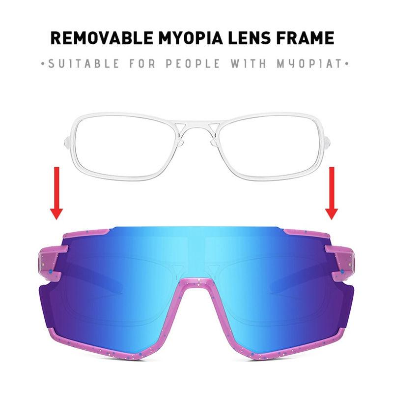 AORON Fashion Cycling Polarized Sunglasses Big Frame Windproof Skiing Glasses for Men Women Anti Glare Sport Fishing Goggles