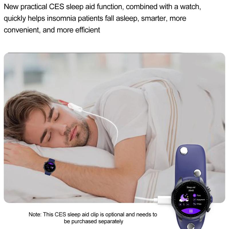 2025 New CES Science Sleep Aid Smart Watch Men Laser Treatment Three High ECG+PPG Body Temperature BT Call Health Smartwatches