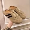 Retro bag head half slippers women's outer wear spring and summer new one-pedal lazy shoes without heel casual