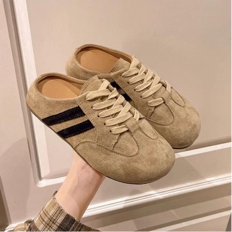 Retro bag head half slippers women's outer wear spring and summer new one-pedal lazy shoes without heel casual