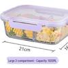 ZISIZ Rectangular Glass Food Storage Container