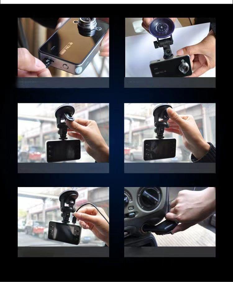 Standard Definition K6000 Driving Recorder with Suction Cup and Automatic Cycle for 4S Shop Insurance Gift
