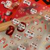1Pcs Cartoon Hello Kitty Nail Stickers Chinese Style Cute  Year Lion Head Kt Hat Nail Decal Diy Nail Art Decoration